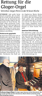 Rettung für die Gloger-Orgel