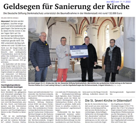 Geldsegen für Sanierung der Kirche