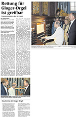 Rettung für Gloger-Orgel ist greifbar